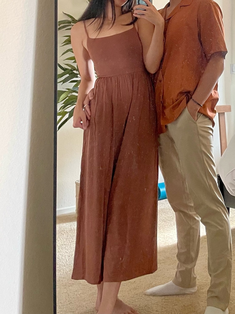 Aritzia Wilfred XS Jumpsuit Rust/Terracotta Color